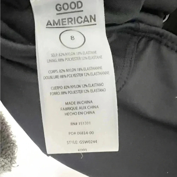 NWT Good American Black Contour Bikini Top, Size 5XL - Picture 8 of 10